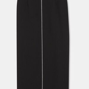 Theory Black Maxi Pencil Skirt with Slit for Work